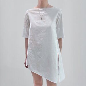 Lemaire Bateau Neck Asymmetrical Cotton Tunic
